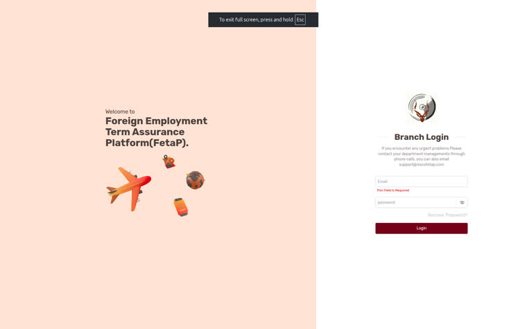 The FETAP foreign employment assurance platform.
