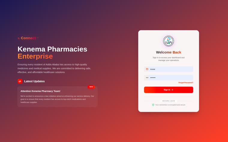 The Kenema pharmacy platform.